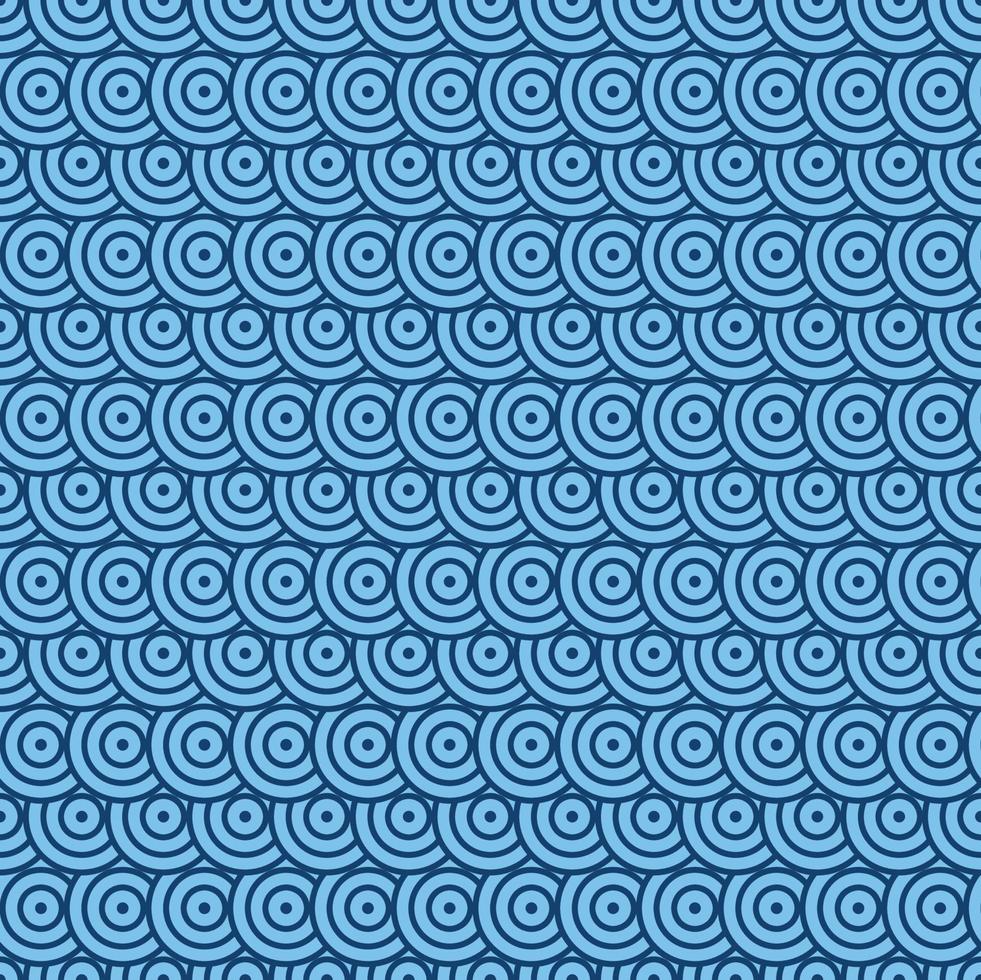 Seamless Japanese circle pattern. Repeat the geometric circle tile. Vector illustration.