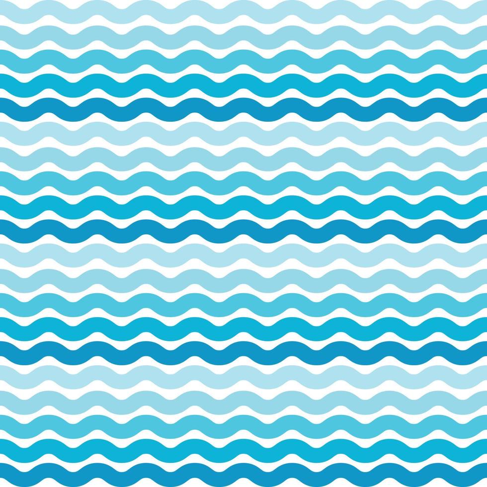 Wave seamless pattern. Rounded waves with gradient color. Repeat the geometric tile. Vector illustration.