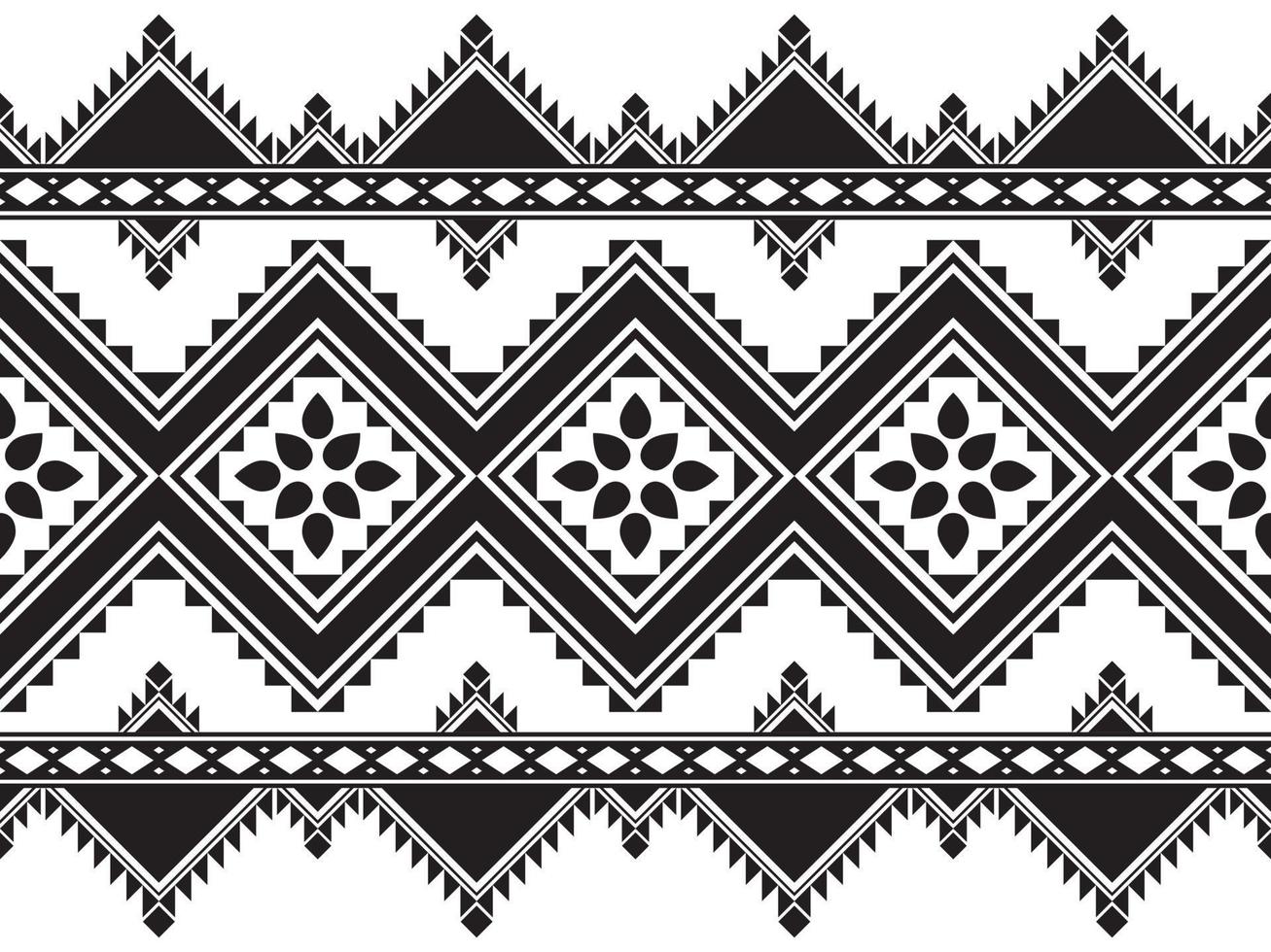 patrón transparente horizontal ikat. diseño de patrones étnicos geométricos. diseño de patrón de tela en blanco y negro. ilustración vectorial vector