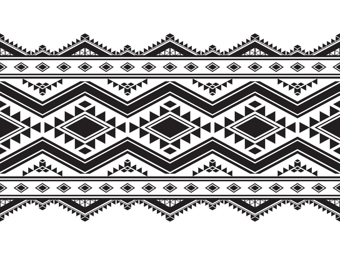 Ikat horizontal seamless pattern. Geometric ethnic pattern design. black-white fabric pattern design. vector illustration.