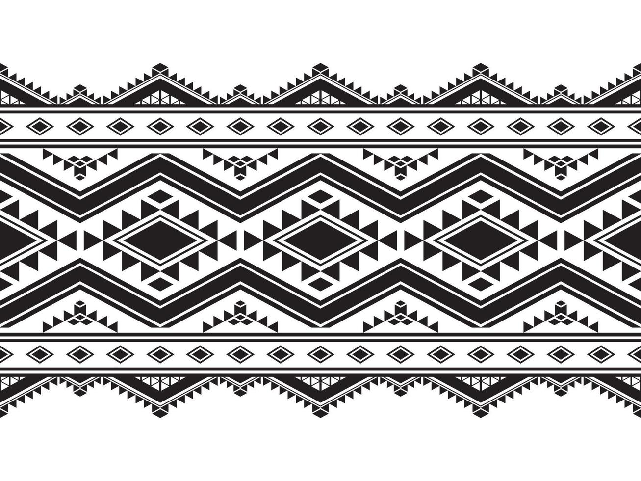 patrón transparente horizontal ikat. diseño de patrones étnicos geométricos. diseño de patrón de tela en blanco y negro. ilustración vectorial vector