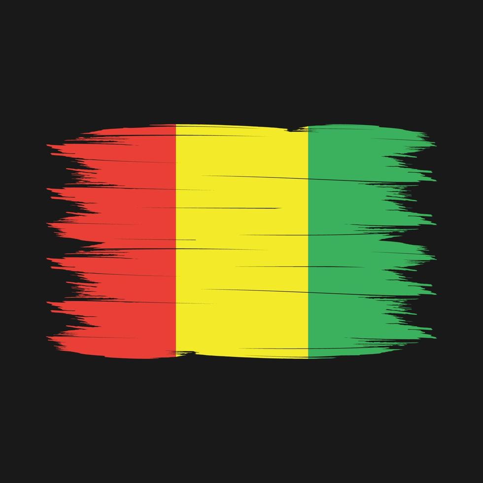 Guinea Flag Brush Vector