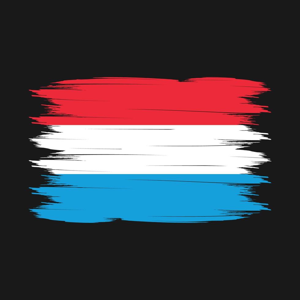 Luxembourg Flag Brush Vector