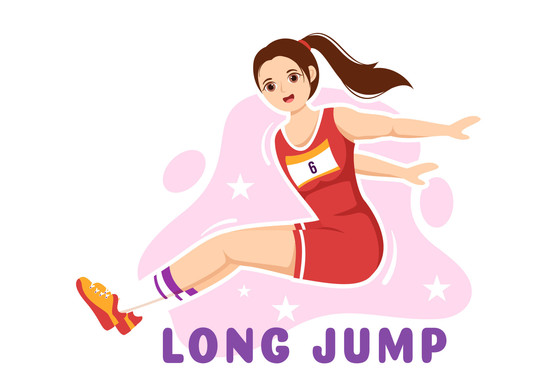Long Jump Illustration with Athlete Doing Jumps in Sand Pit for Web Banner  or Landing Page in Sport Championship Flat Cartoon Hand Drawn Templates  17556886 Vector Art at Vecteezy