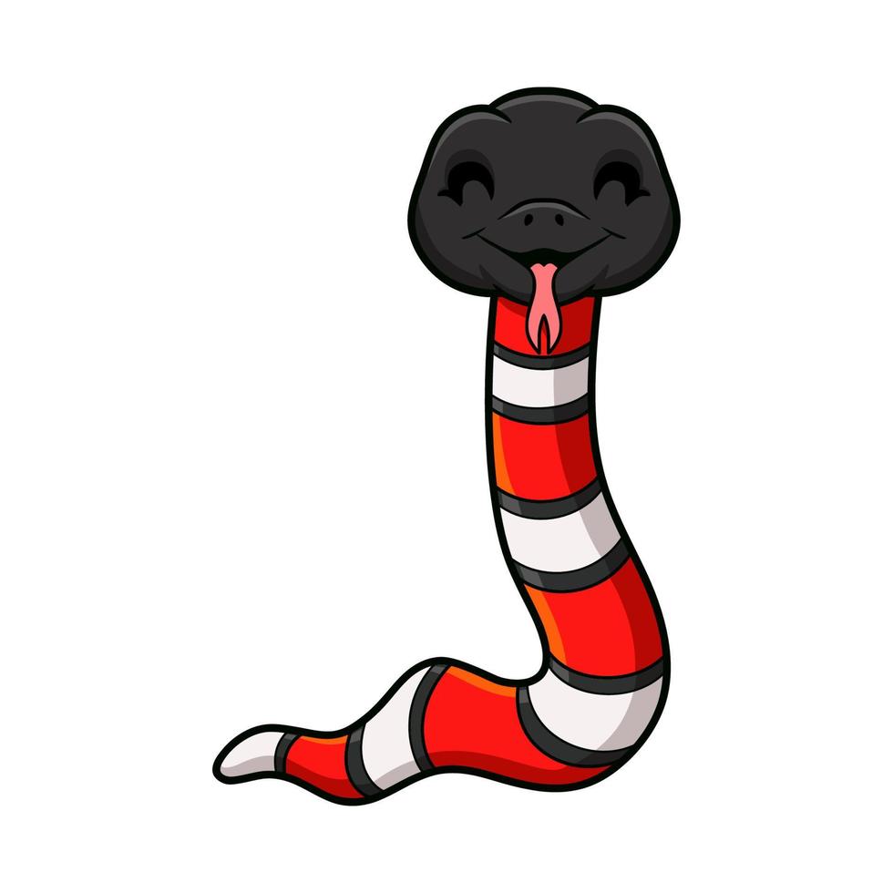 Cute milk snake or milksnake cartoon vector