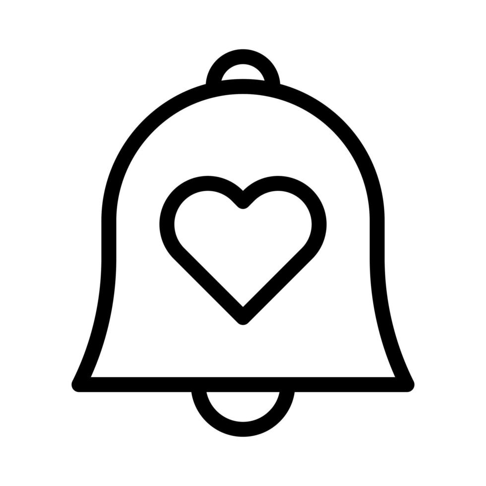 bell valentine icon outline style illustration vector and logo icon perfect.