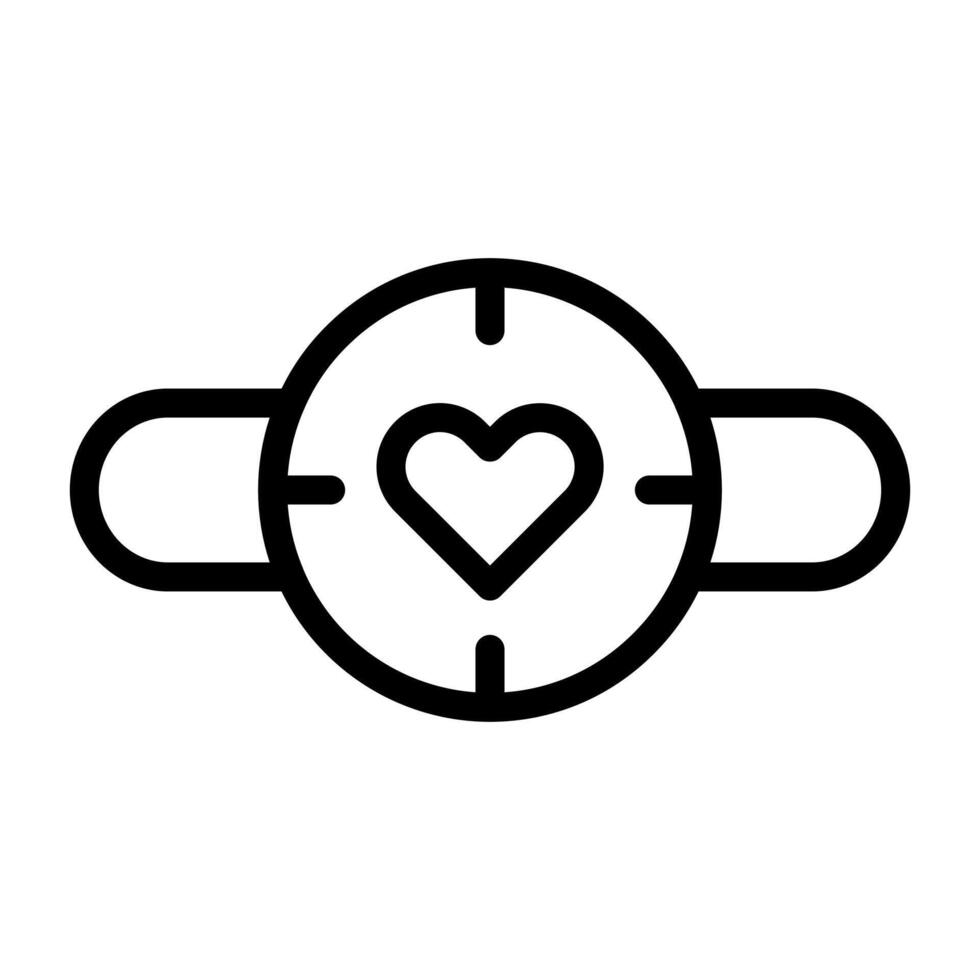 clock valentine icon outline style illustration vector and logo icon perfect.