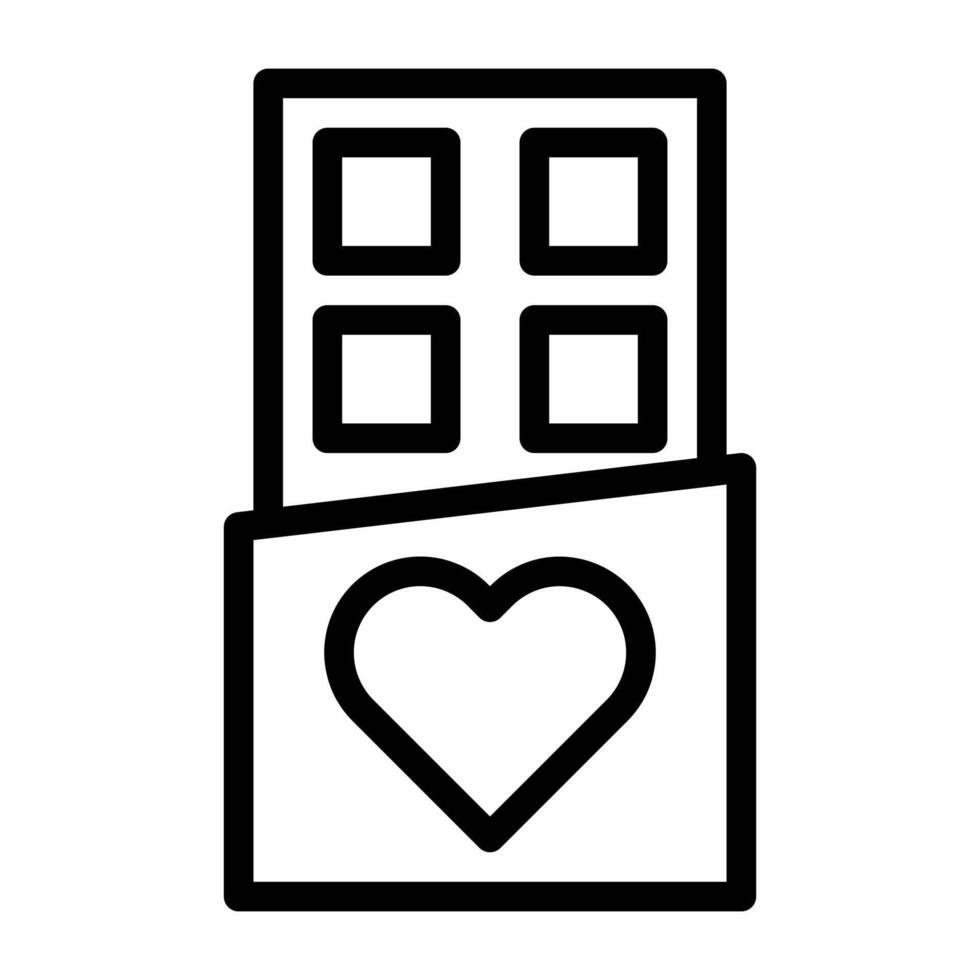 chocolate valentine icon outline style illustration vector and logo icon perfect.