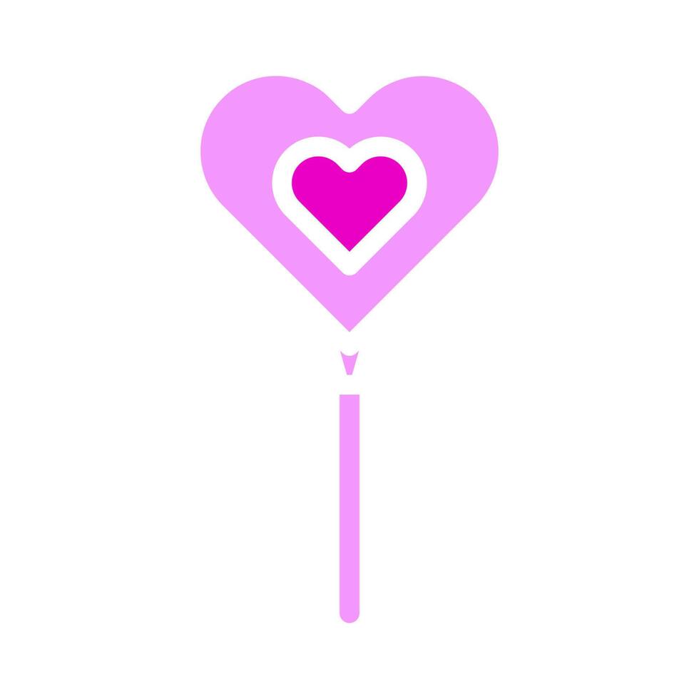 globo icono de san valentín estilo rosa sólido ilustración vector e icono de logotipo perfecto.