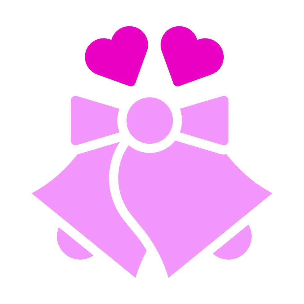 bell valentine icon solid pink style illustration vector and logo icon perfect.