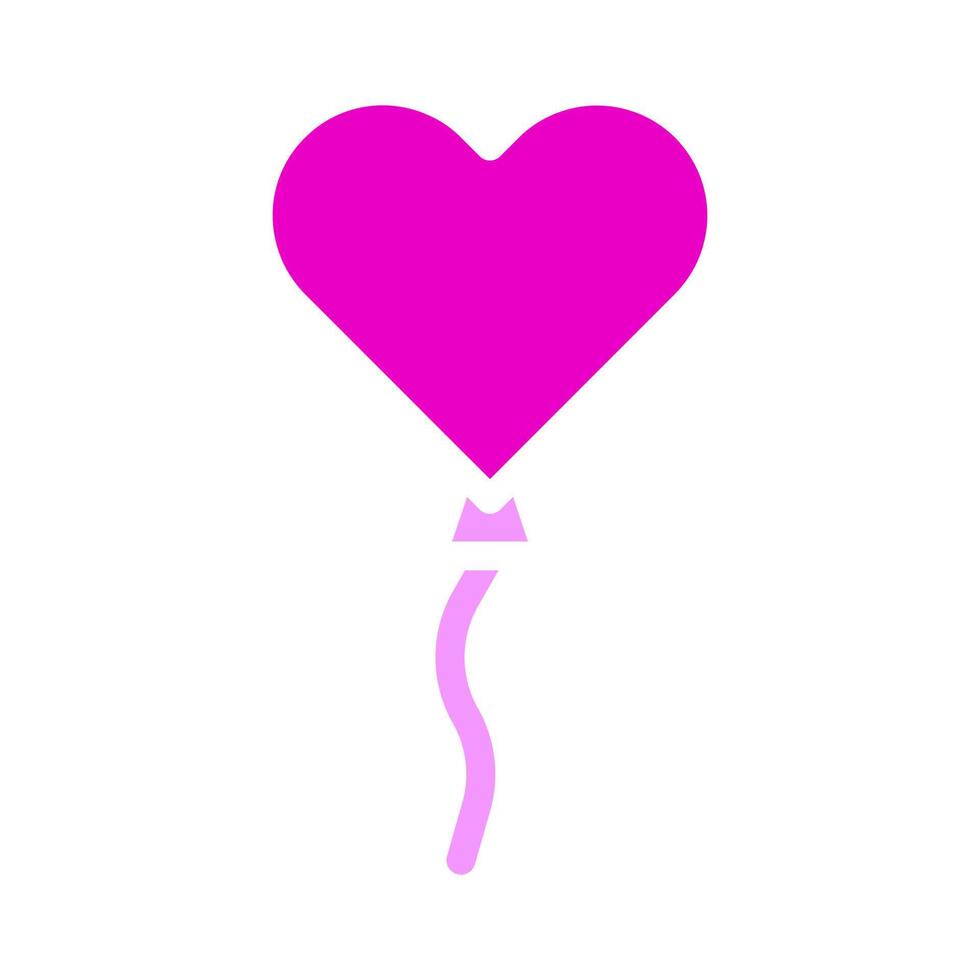 balloon valentine icon solid pink style illustration vector and logo icon perfect.