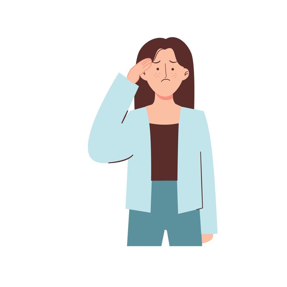 Stressed Woman illustration vector