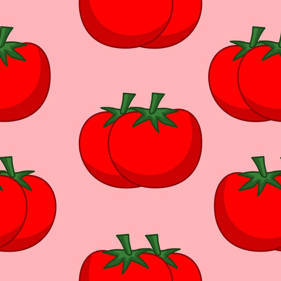 ilustración de tomate de patrón premium de vector