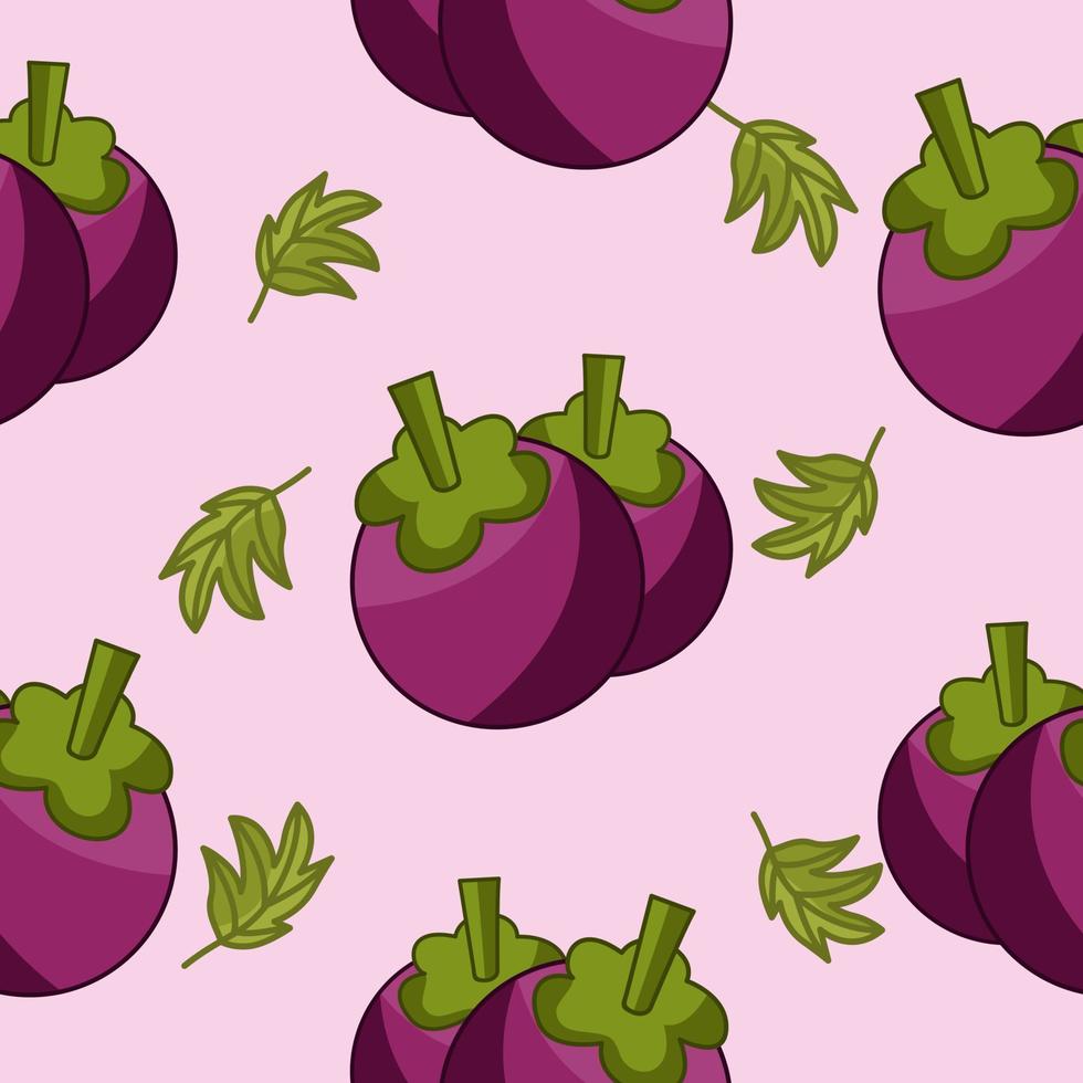 Vector Premium Pattern Mangosteen illustration