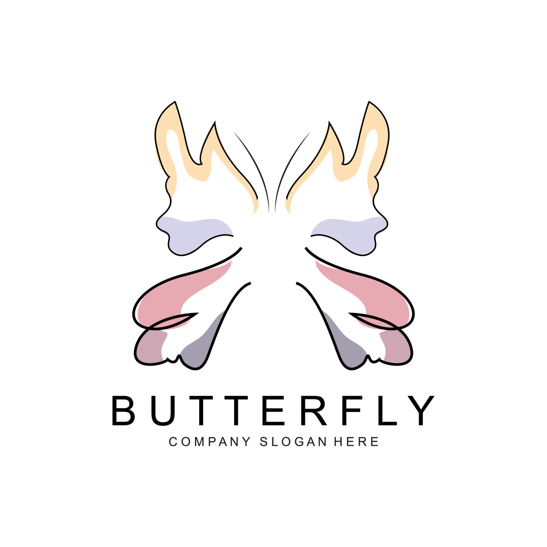 Butterfly Logo Design Beautiful Flying Animal Company Brand Icon butterfly-logo-design-beautiful-flying-animal-company-brand-icon