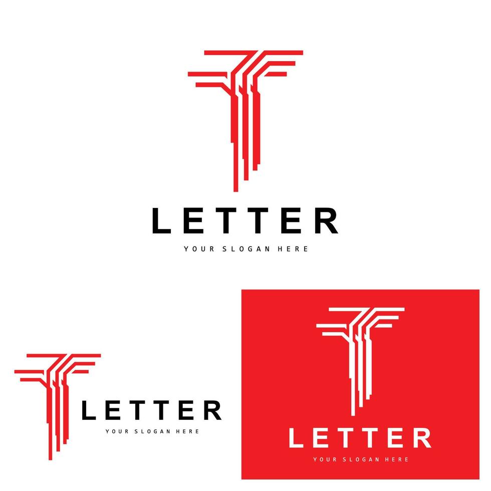 logotipo de letra t, vector de estilo de letra moderno, diseño adecuado para marcas de productos con letra t