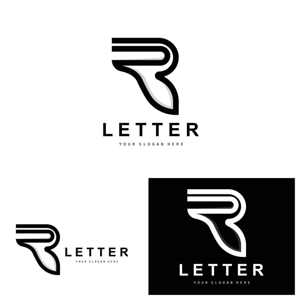 logotipo de letra r, símbolo de alfabeto vectorial, diseño de logotipos de marca con letra inicial vector