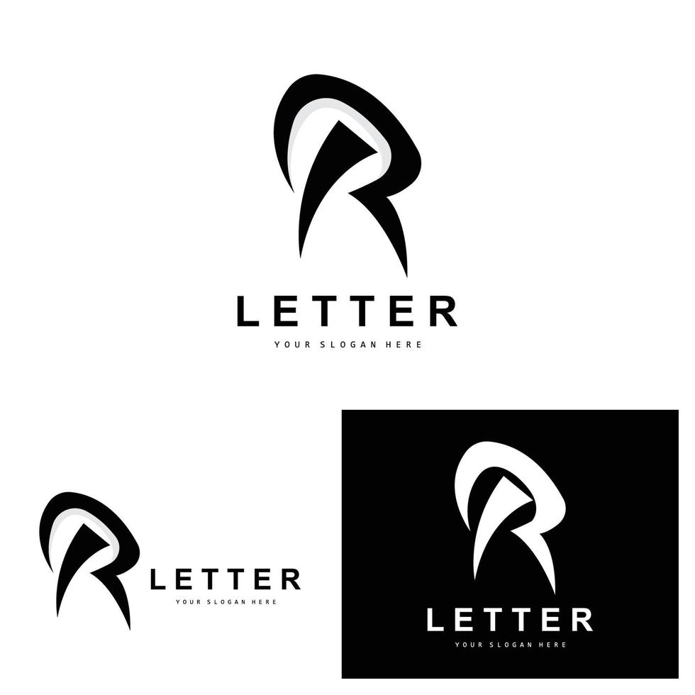 logotipo de letra r, símbolo de alfabeto vectorial, diseño de logotipos de marca con letra inicial vector