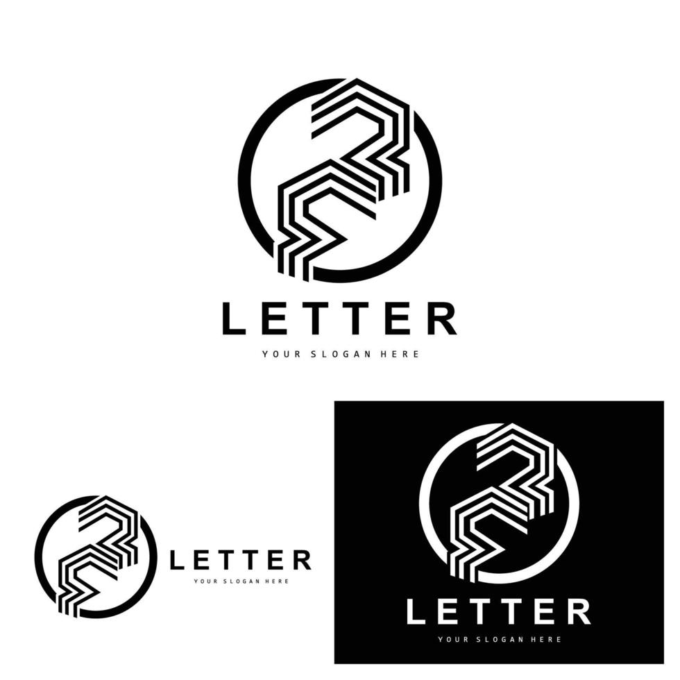 R Letter Logo, Vector Alphabet Symbol, Design For Brand Logos With Initial Letter