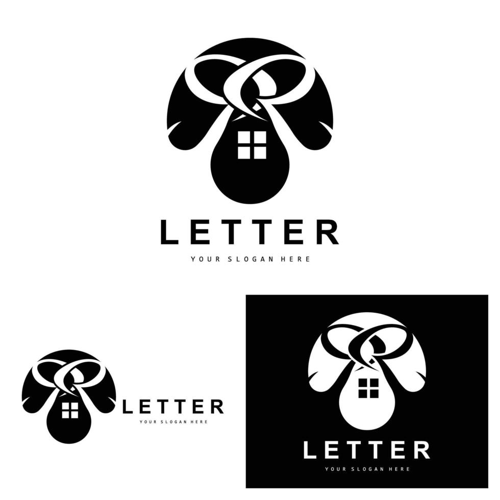 logotipo de letra r, símbolo de alfabeto vectorial, diseño de logotipos de marca con letra inicial vector