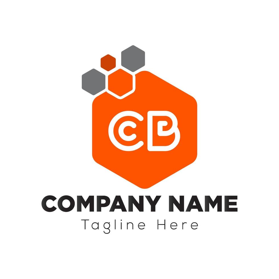 Abstract CB letter modern initial lettermarks logo design vector