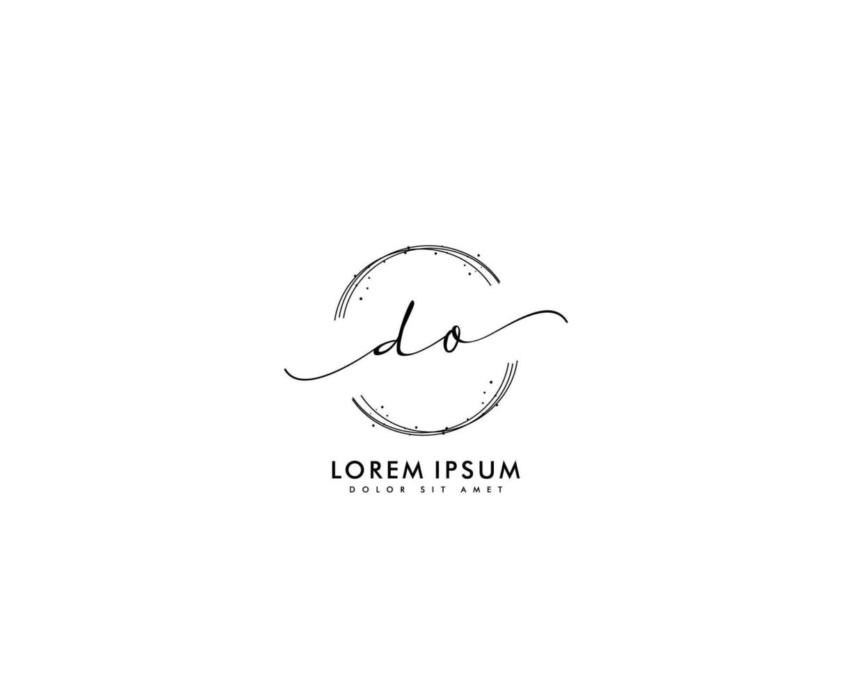 monograma de belleza de logotipo femenino inicial y diseño de logotipo elegante, logotipo de escritura a mano de firma inicial, boda, moda, floral y botánica con plantilla creativa vector