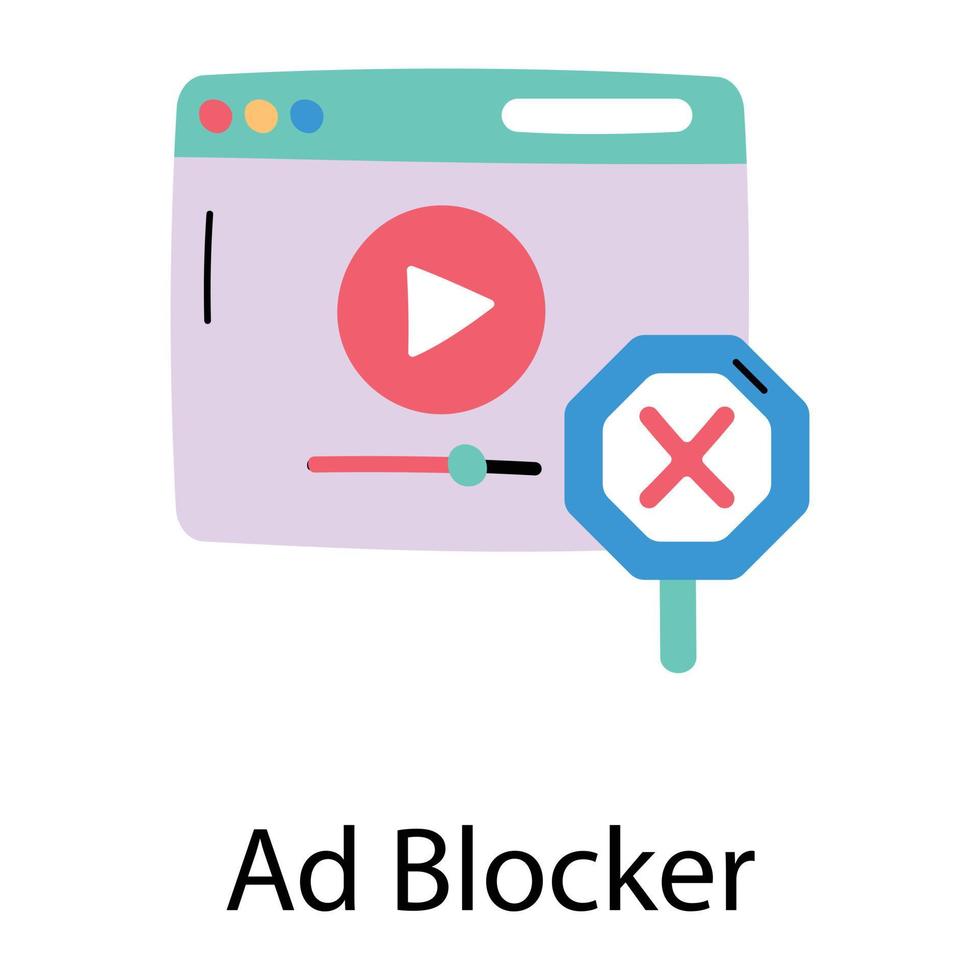 Trendy Ad Blocker vector