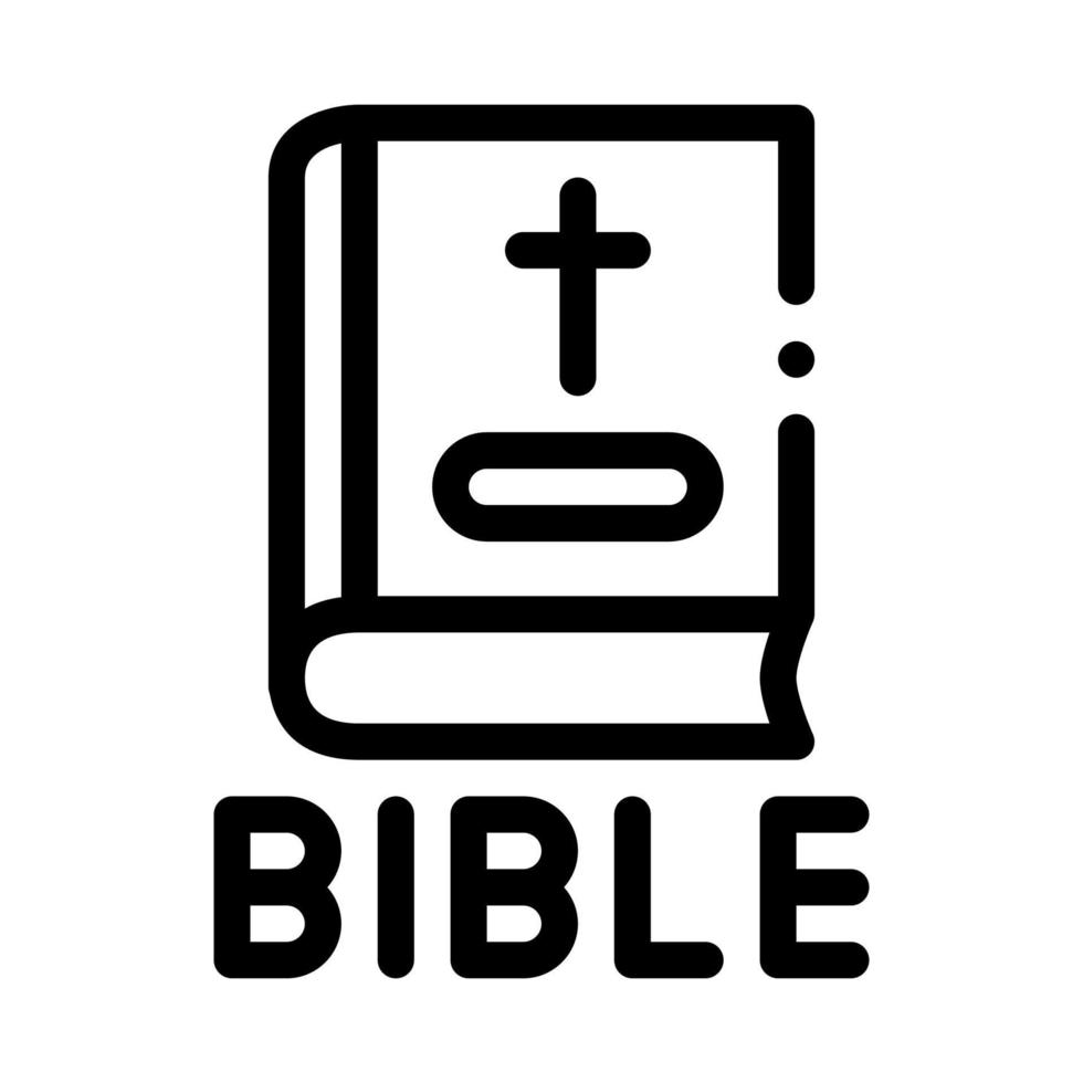 holy bible of christians icon vector outline illustration