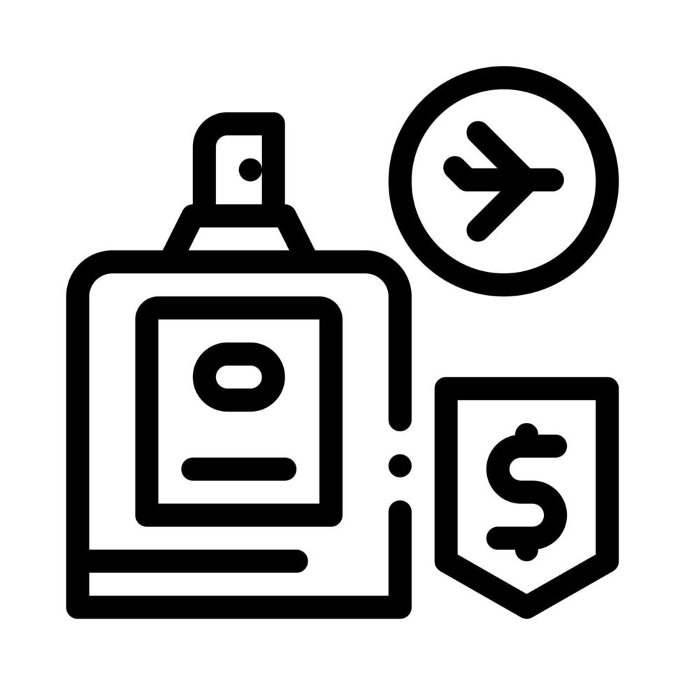 cosmetics in duty free icon vector outline illustration