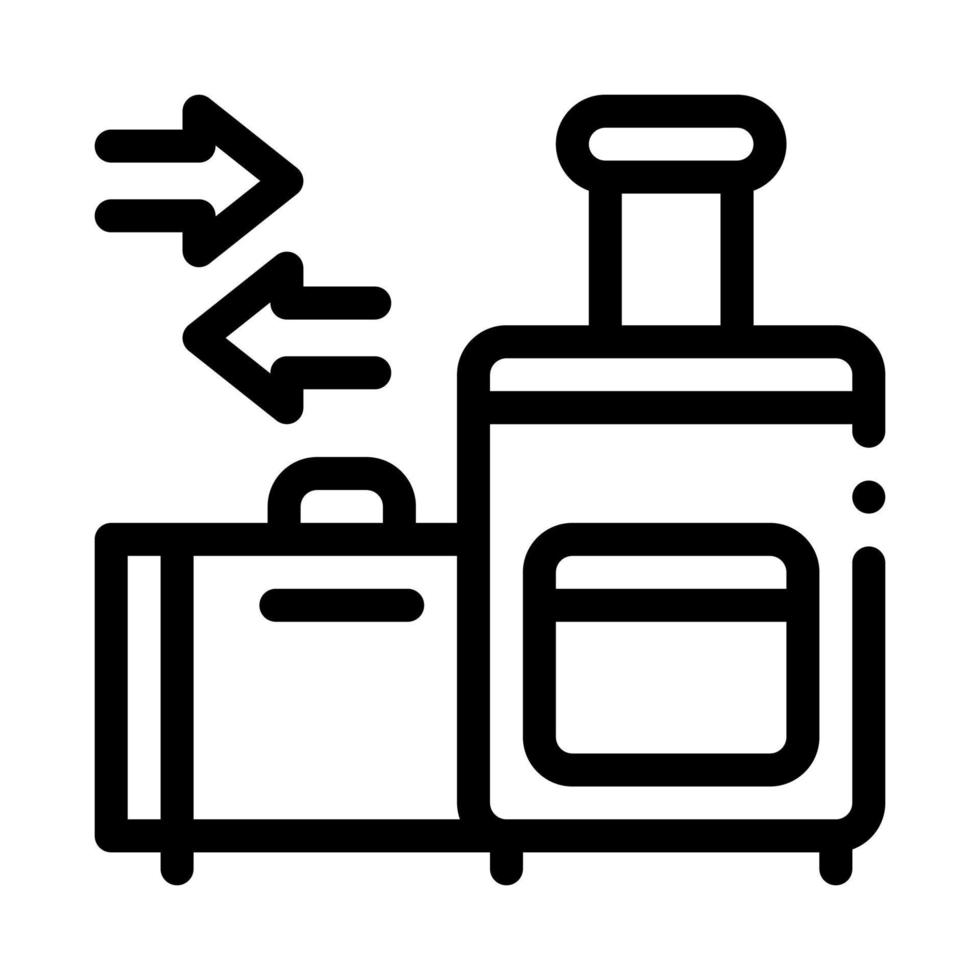 migration emigration baggage icon vector illustration