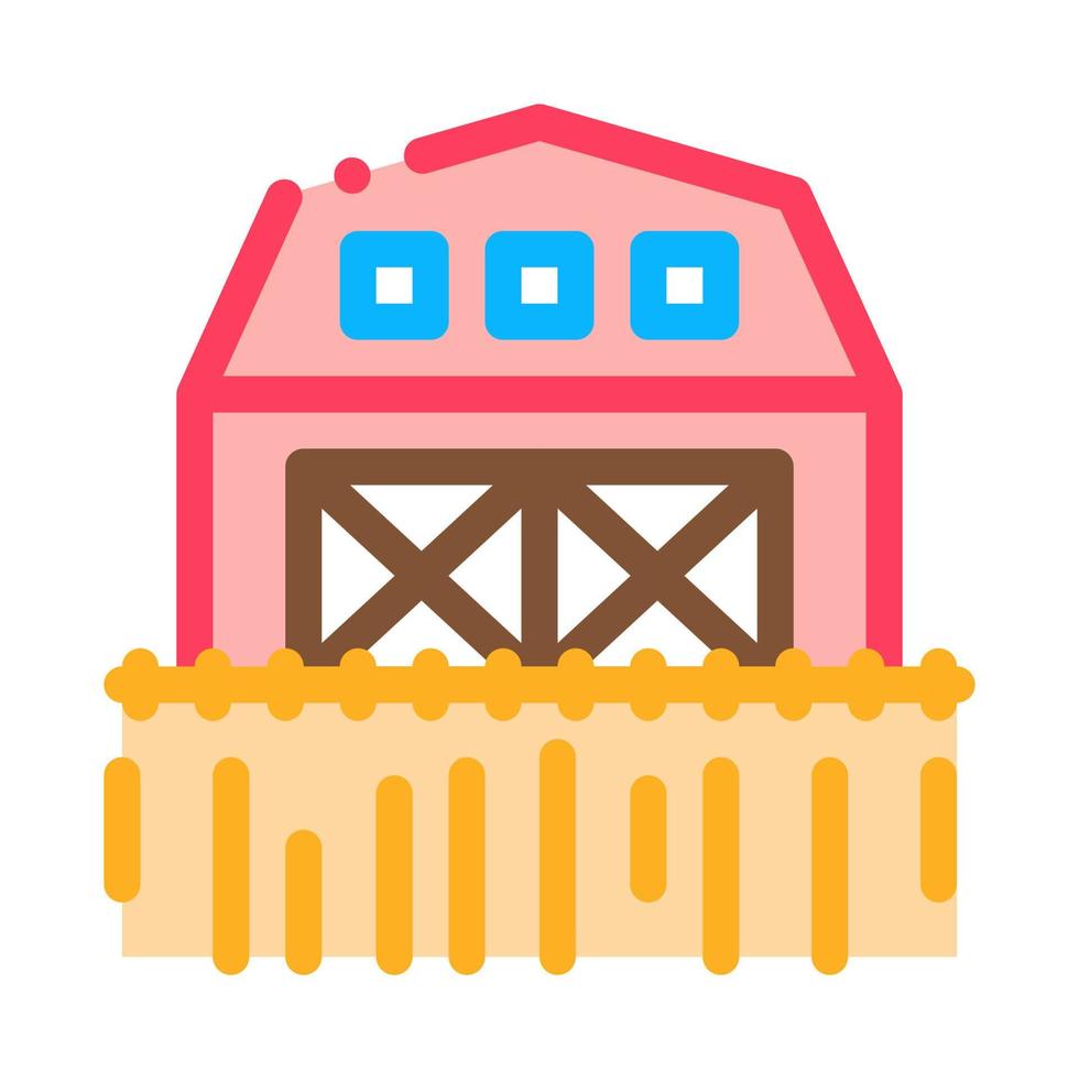 farm greenhouse wheat field icon vector outline illustration