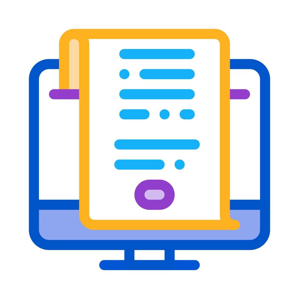 search engine optimization document icon vector outline illustration