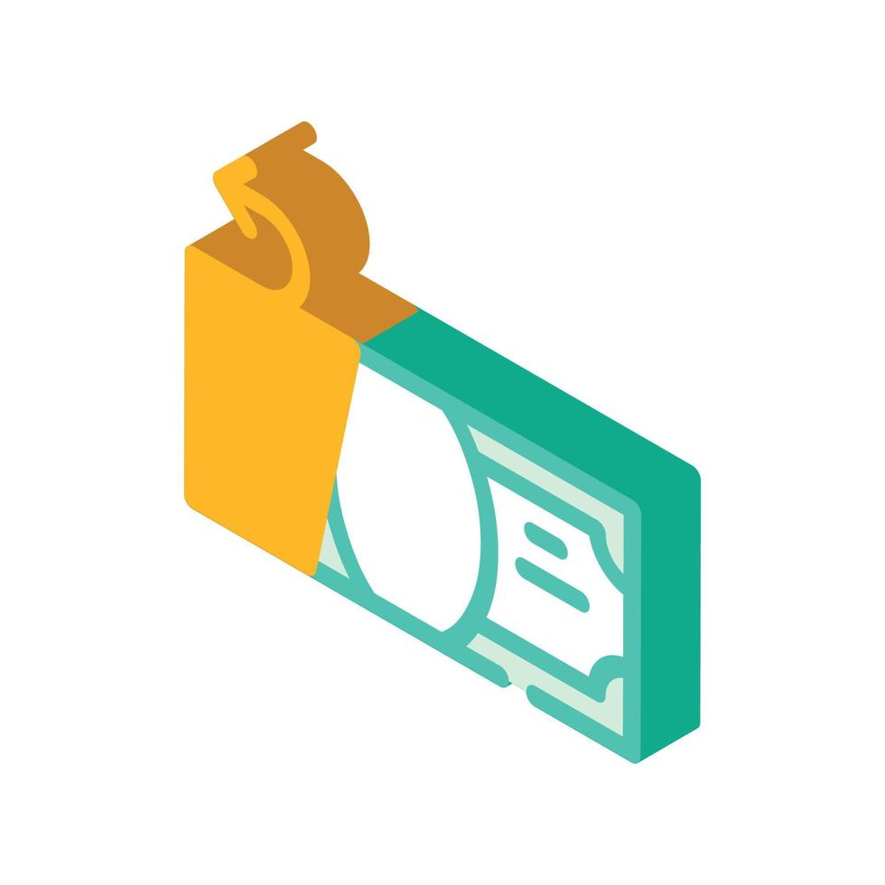 money share of cashback isometric icon vector illustration