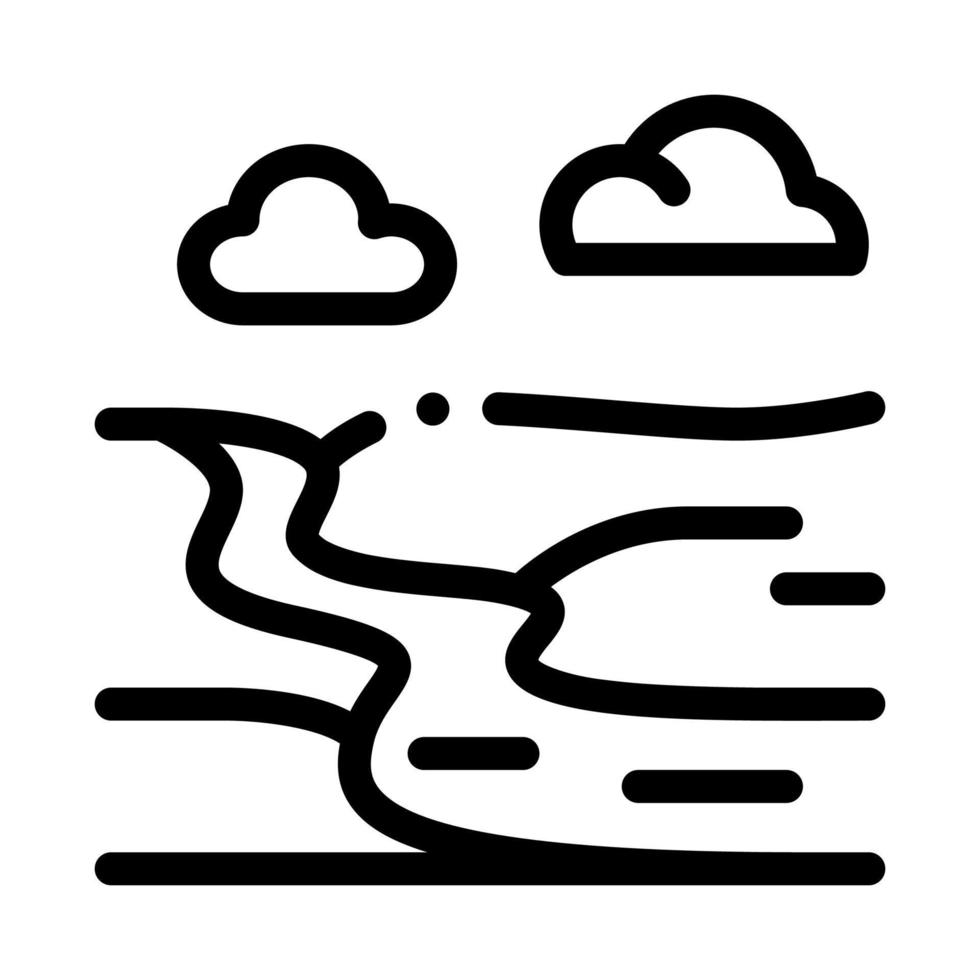 river landscape icon vector outline illustration