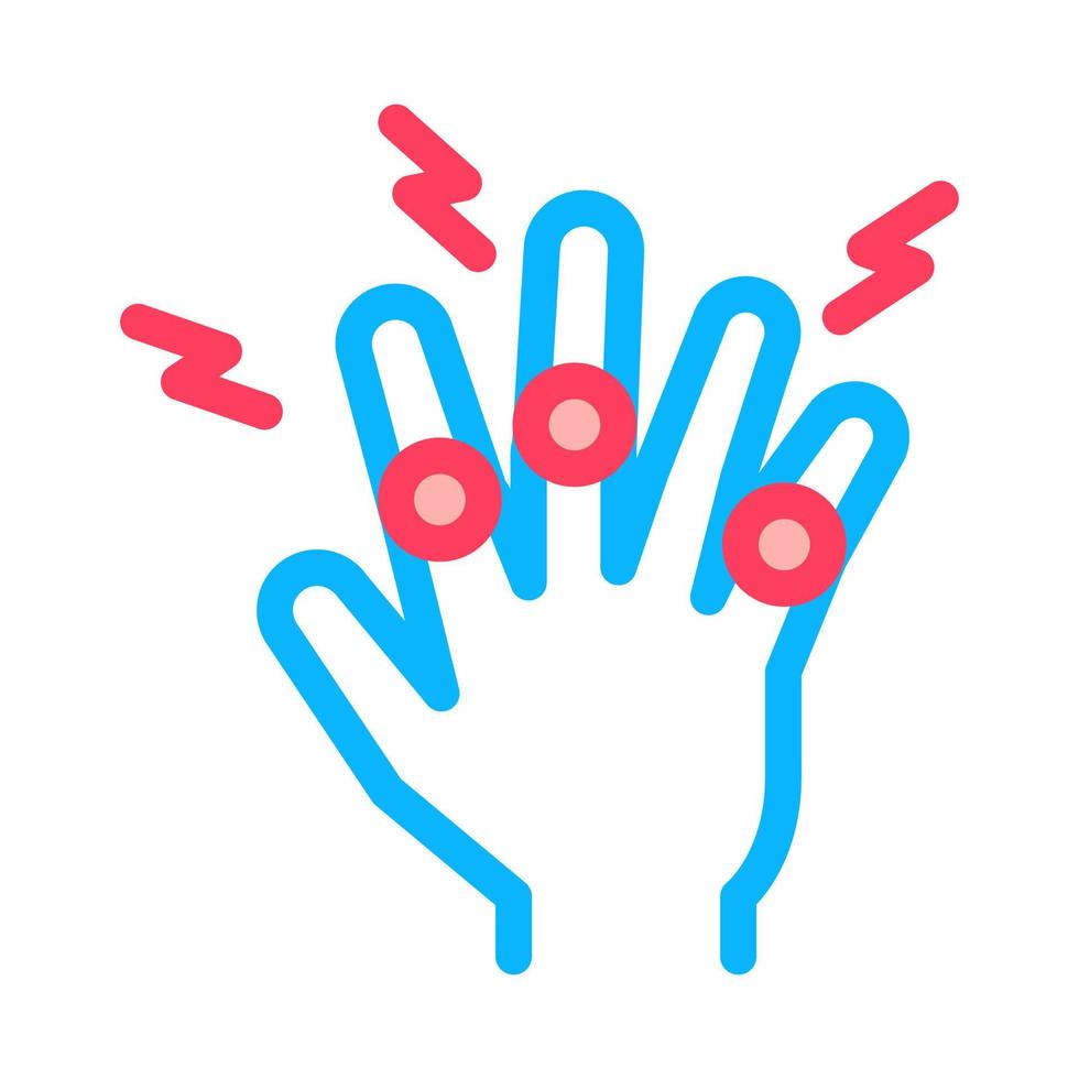 arthritis of finger joints icon vector outline illustration