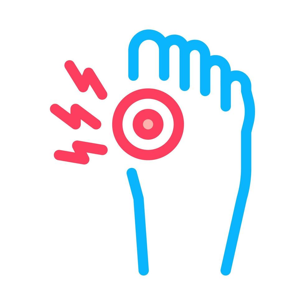 arthritis of bone on foot icon vector outline illustration