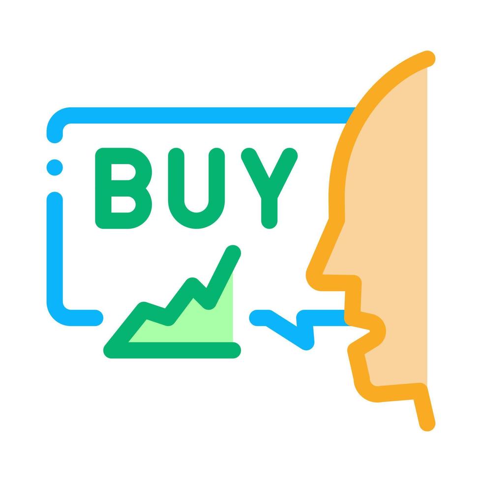 person buyer icon vector outline illustration