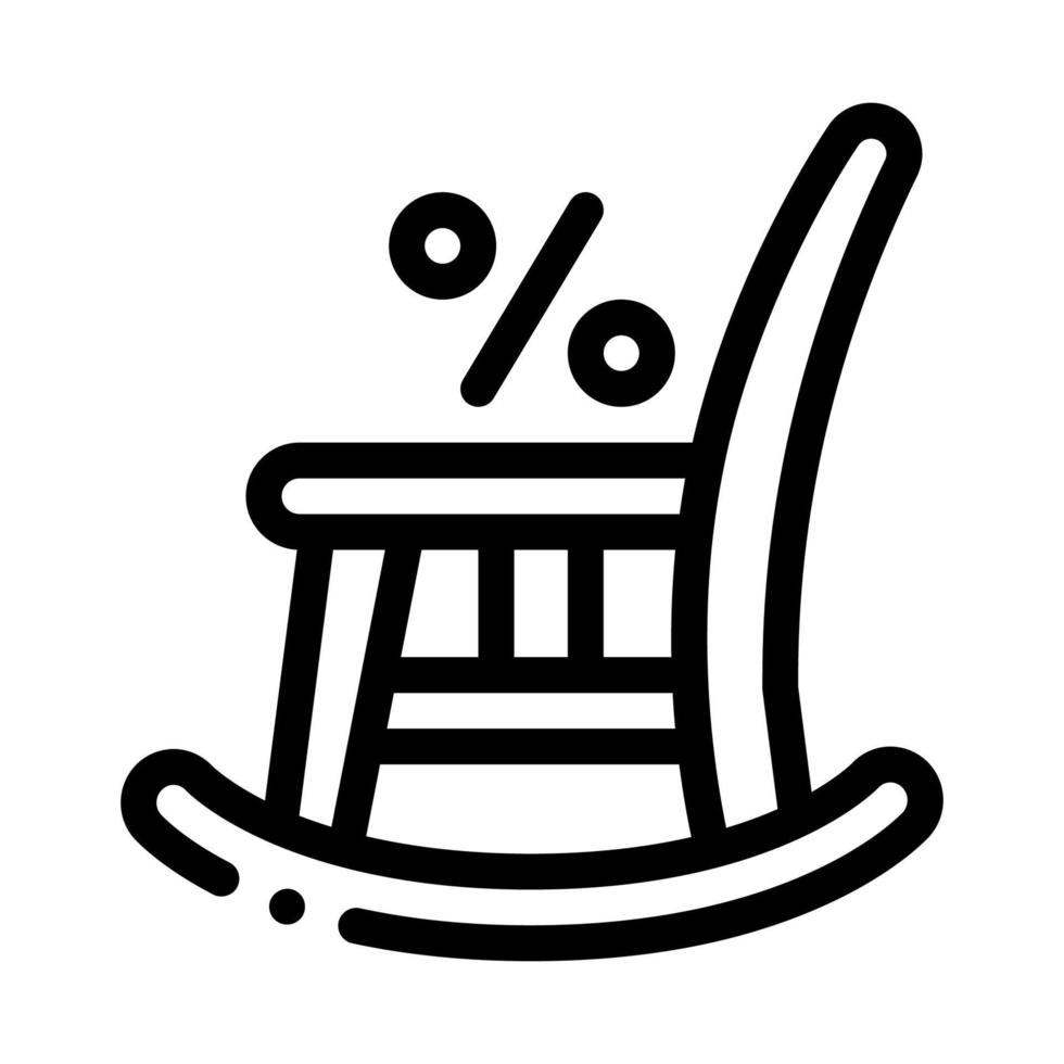 Rocking Chair Icon Vector Outline Illustration