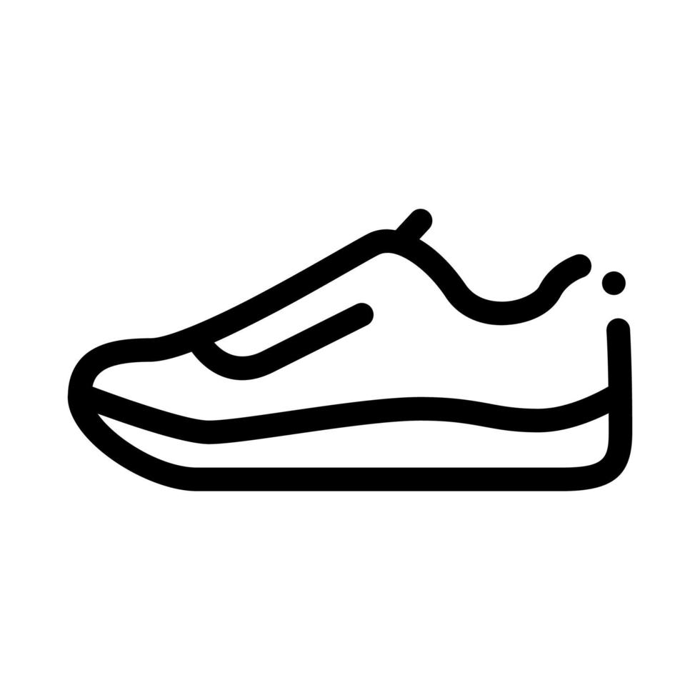 ilustración de contorno de vector de icono de zapato de zapatillas