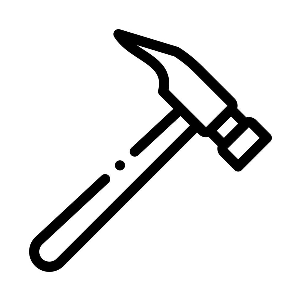 Shoe Fix Hammer Icon Vector Outline Illustration