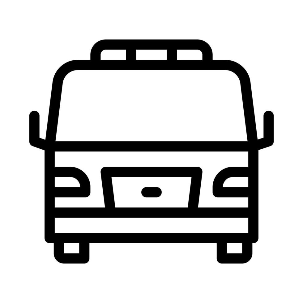 ilustración de contorno de vector de icono de camión de remolque