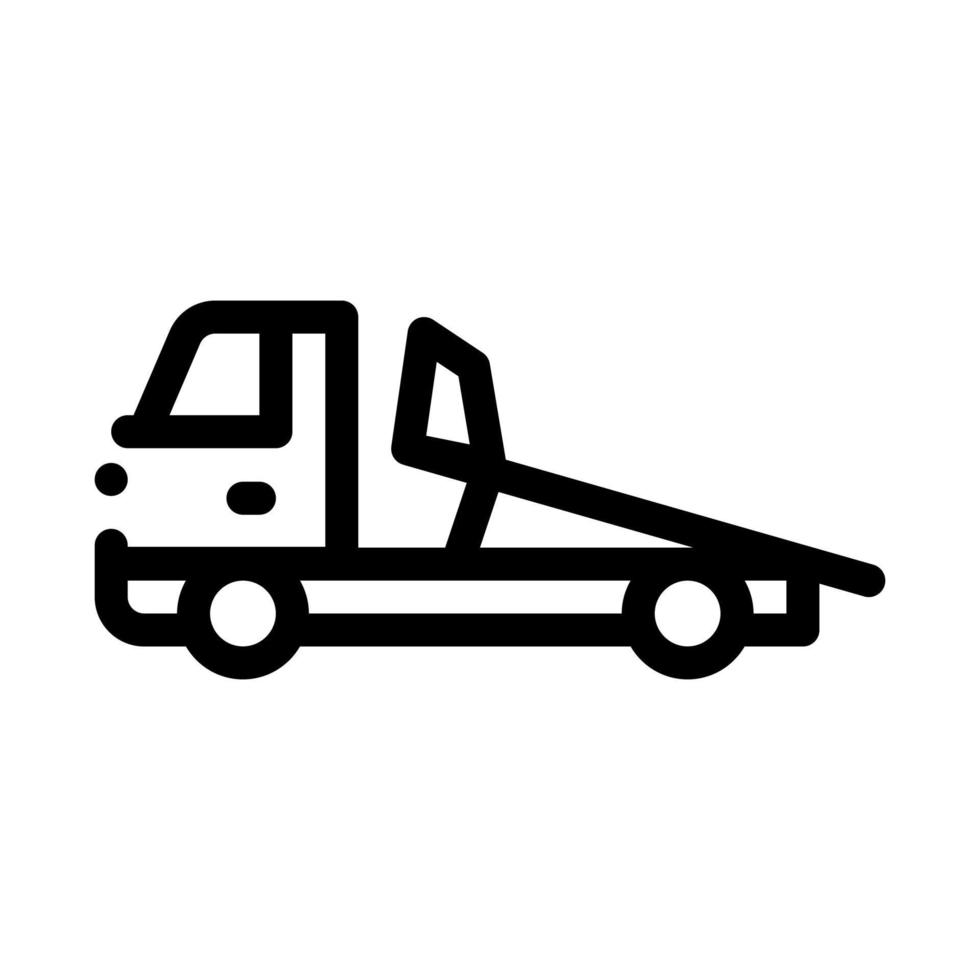ilustración de contorno de vector de icono de camión de evacuación