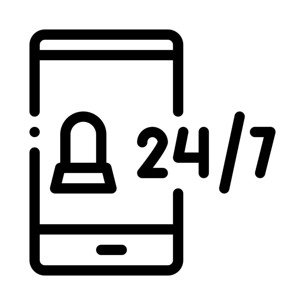 Mobile Service Icon Vector Outline Illustration 17559044 Vector Art at