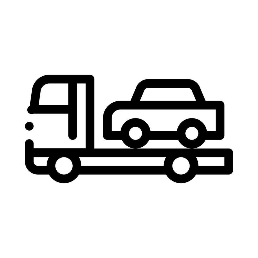 ilustración de contorno de vector de icono de evacuación de coche