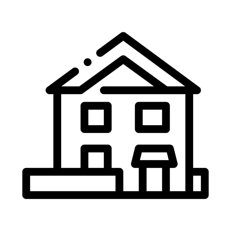 House Building Icon Vector Outline Illustration