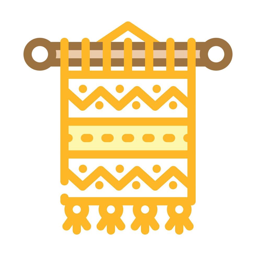 weaving carpet color icon vector illustration