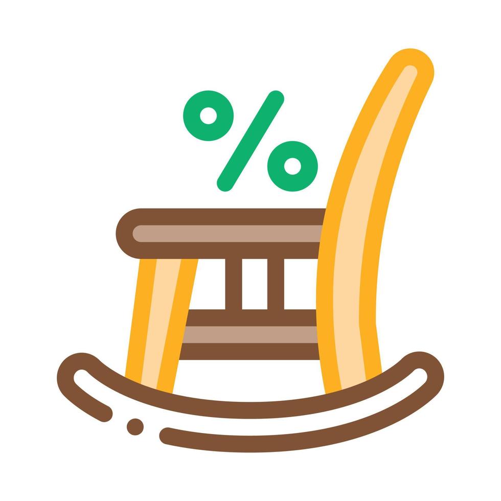 Rocking Chair Icon Vector Outline Illustration