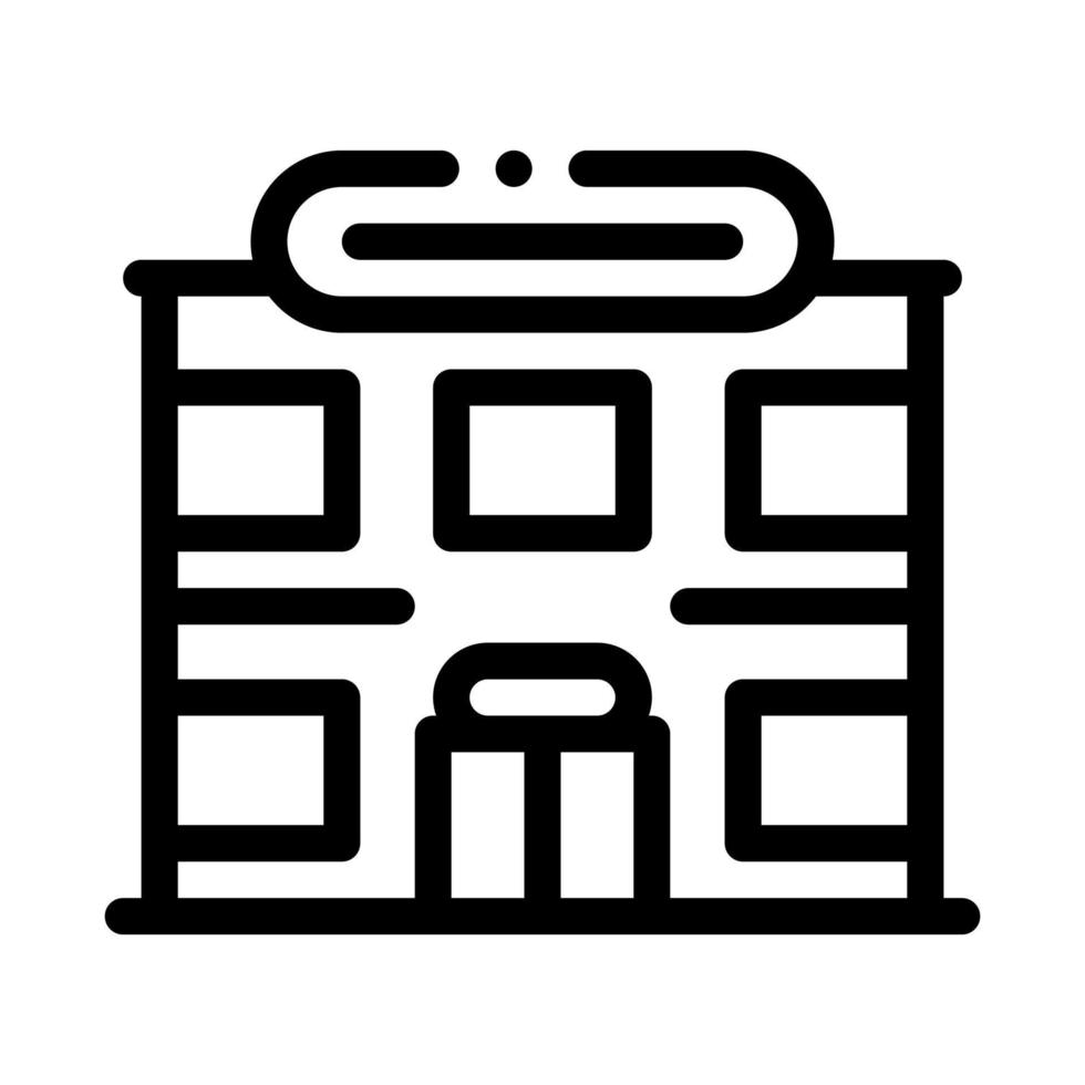 Supermarket Icon Vector Outline Illustration