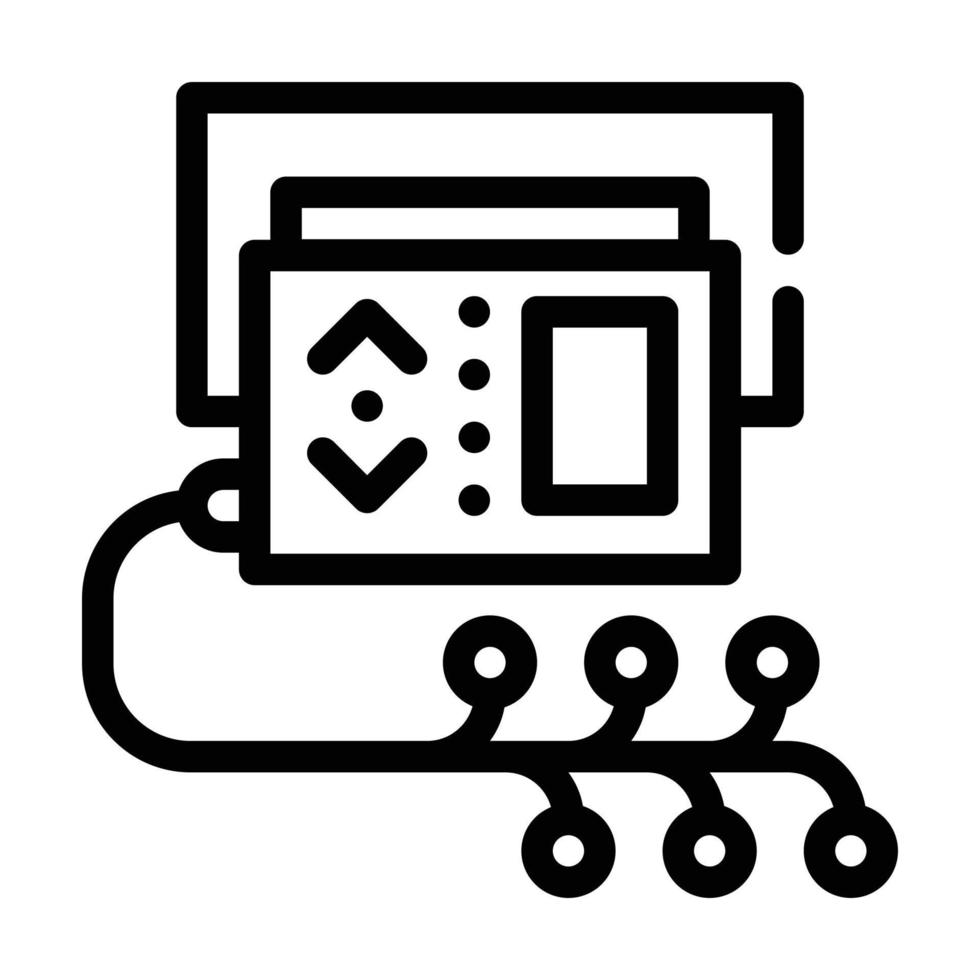 daily monitoring of rhythm line icon vector illustration