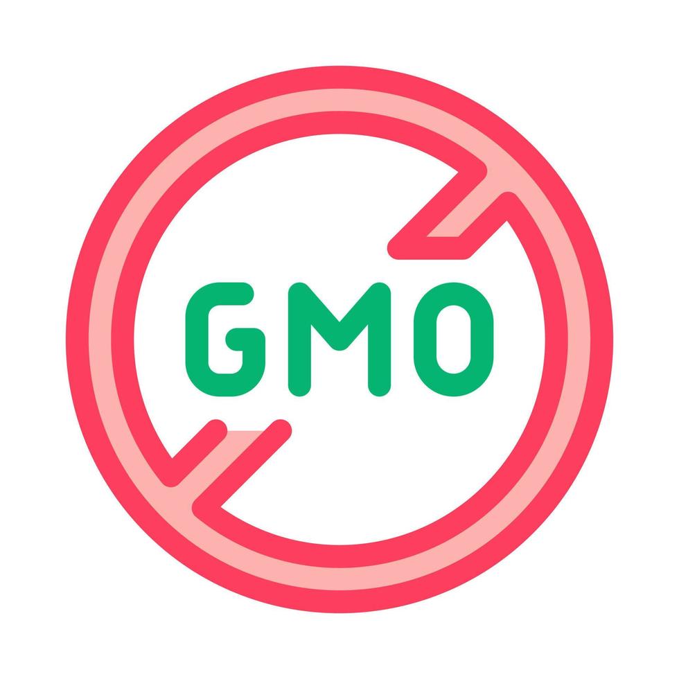 Gmo Crossed Icon Vector Outline Illustration